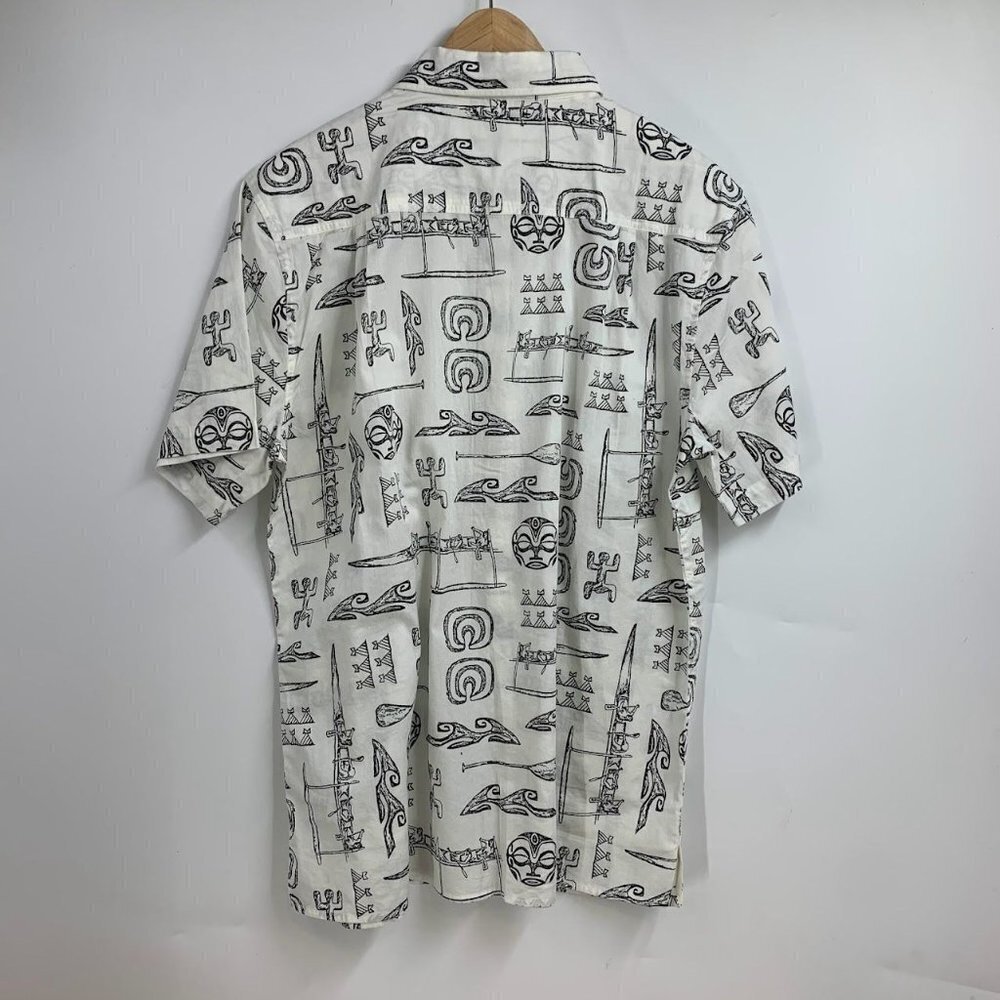 Texiato Men's Modern Warrior 100% Cotton Short Sleeve Button Up Shirt Size‎ L - Picture 2 of 11